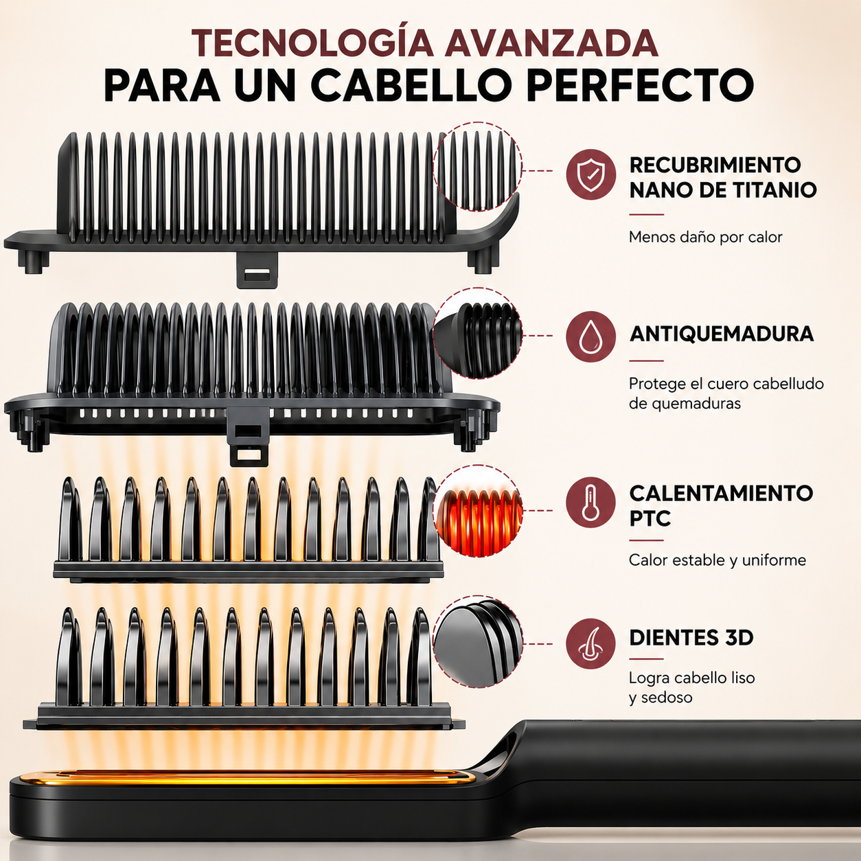 Cepillo alisador profesional