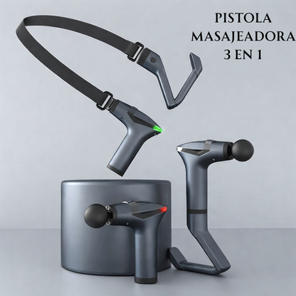 Pistola Masajeadora Multifunción 3 en 1